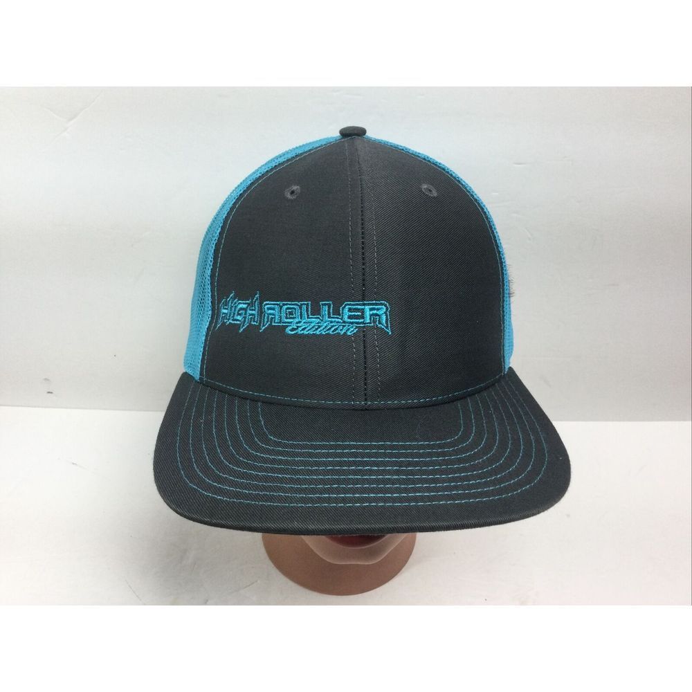 High Roller hat casino edition SnapBack Baseball‎ Trucker cap blue Turquoise